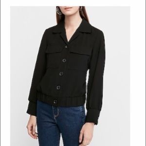 NWT banded shirt jacket
